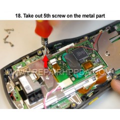 18. Take out 5th screw on the metal part