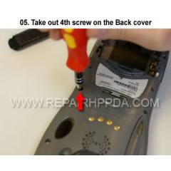 5. Take out 4th screw on the Back cover