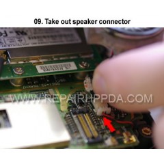 9. Take out speaker connector